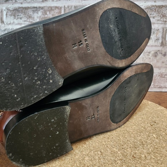 Donald J. Pliner Two Tone Penny Loafers mens Black/ Brown size 13 - Picture 12 of 16